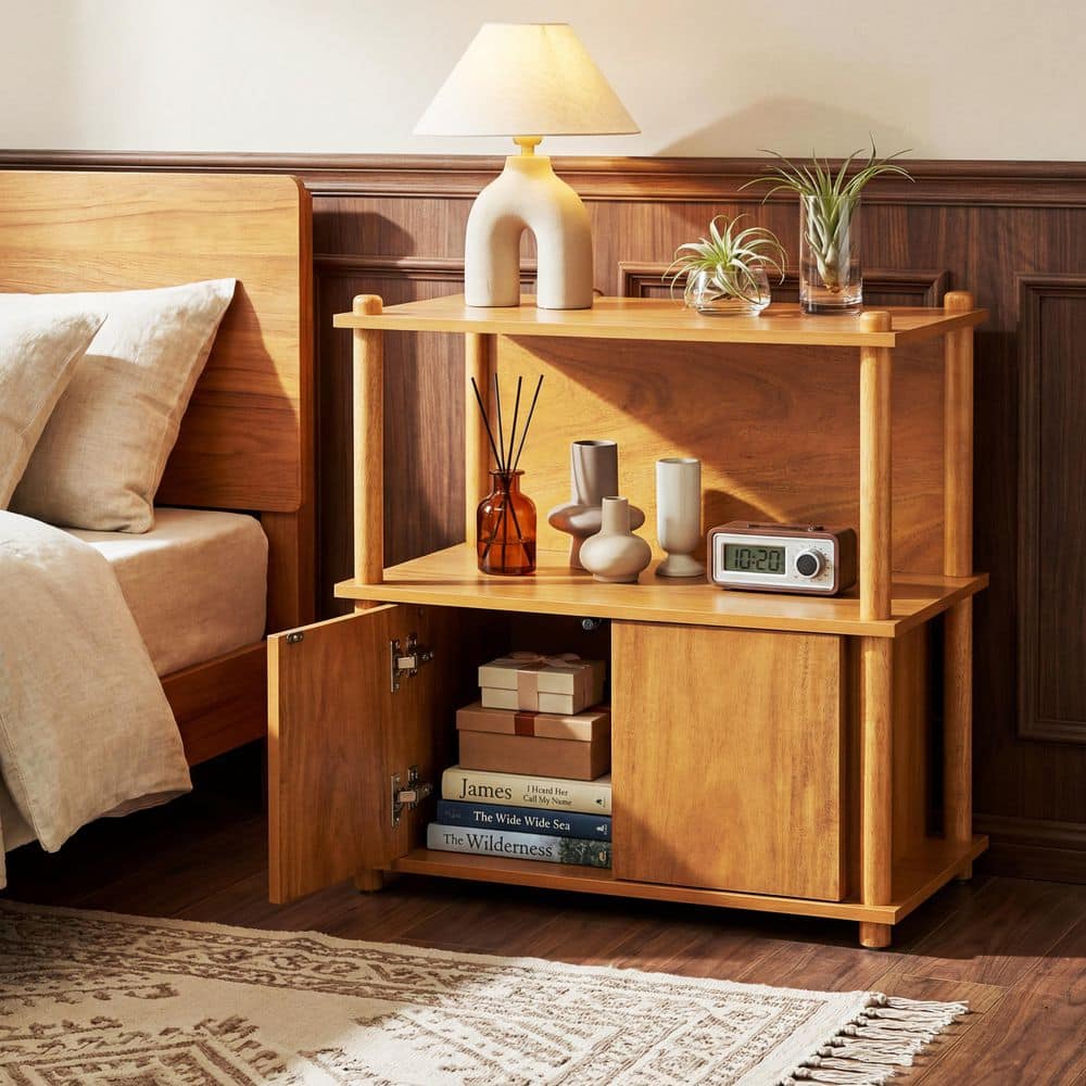 CHRISTOPHER KNIGHT HOME Aleka Natural Rectangle Wood Nightstand