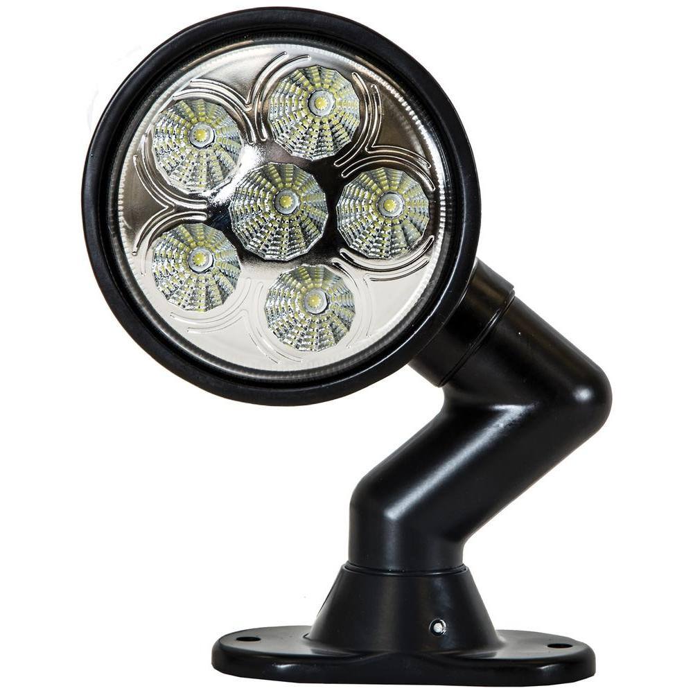 5" Black Aluminum LED Flood Light with Clear Lens