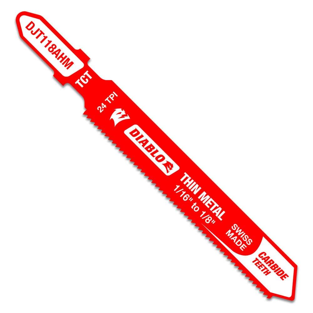 DIABLO 3-1/4 in. 24 TPI Carbide T-Shank Jig Saw Blade for Thin Metal