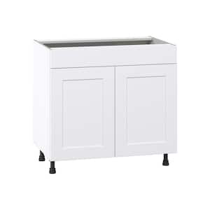 Wallace Painted Warm White Shaker Assembled Sink Base Kitchen Cabinet (36 in. W x 34.5 in. H x 24 in. D)