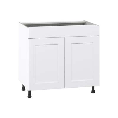 J COLLECTION Wallace Painted Warm White Shaker Assembled Deep Wall ...