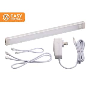 9 in. LED Warm White 2700K, Dimmable, 1-Bar Under Cabinet Lights Kit with Hands-Free On/Off (Tool-Free Plug-in Install)