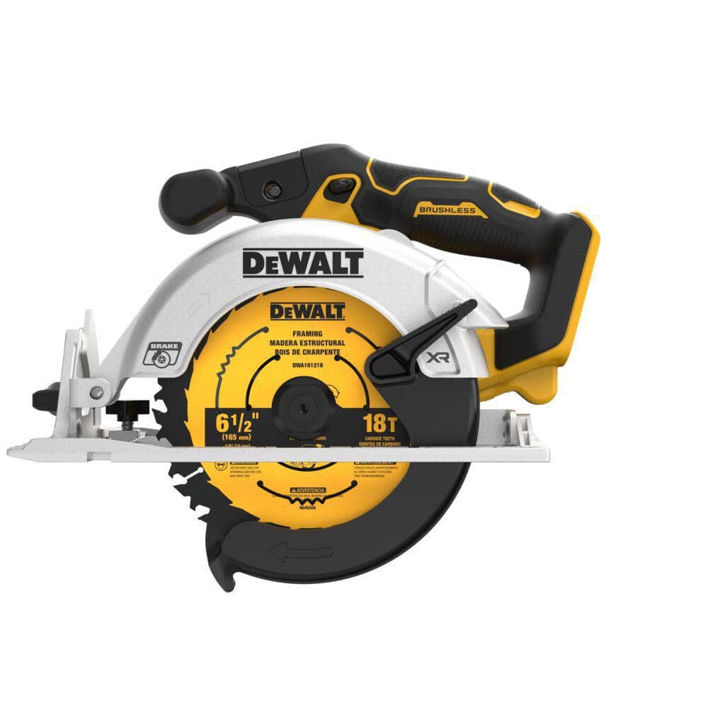 DEWALT 20V MAX Cordless Brushless 6-1/2 in. Sidewinder Style Circular Saw (Tool  Only) DCS565B The Home Depot