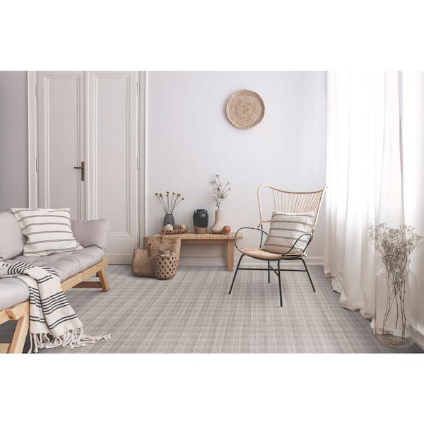 Rosedale - Hanover - Gray 45 oz. TwistX SD PET Loop Installed Carpet