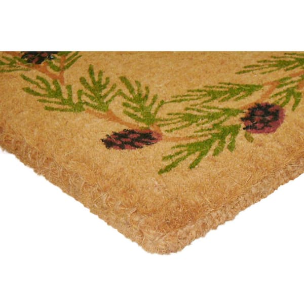 No Border Plain 22 in. x 36 in. Coir Door Mat