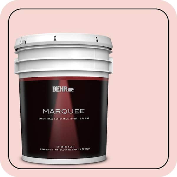 BEHR MARQUEE 5 gal. #M160-1 Cupcake Pink Flat Exterior Paint & Primer