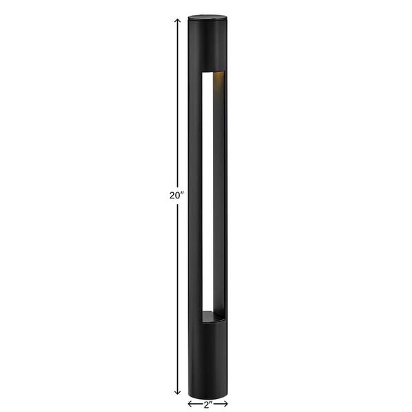 HINKLEY - Atlantis Black Outdoor LED Low Voltage Bollard