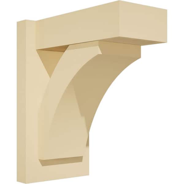 Ekena Millwork Thorton 7 in. W x 14 in. H x 12 in. D Signature Urethane Polyurethane Outlooker with Block Ends