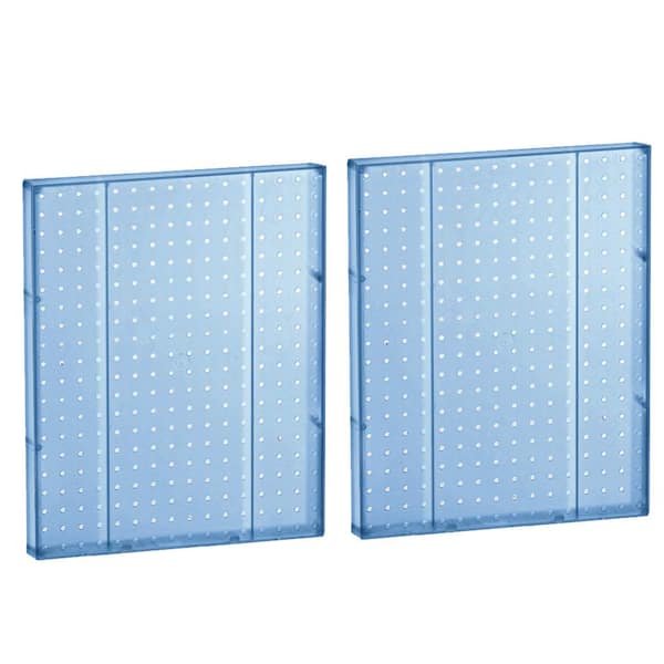 Azar Displays 20.25 in H x 16 in W Pegboard Blue Styrene One Sided Panel (2-Pieces per Box)