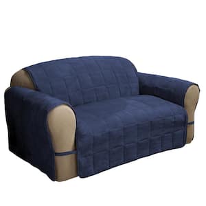 Ultimate Faux Navy Suede Sofa Protector