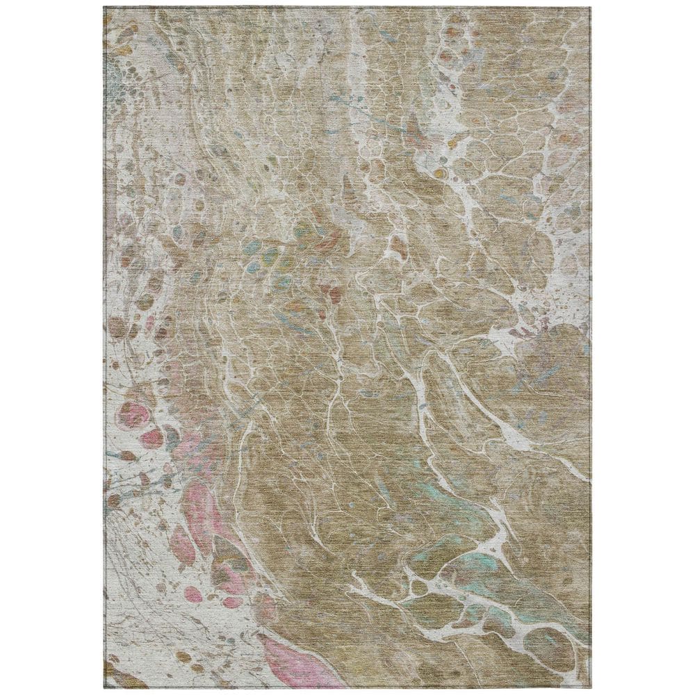 Chantille Machine Washable Indoor/Outdoor Abstract ACN2731 Khaki 3 ft. x 5 ft. Area Rug price history on PriceWatchPro