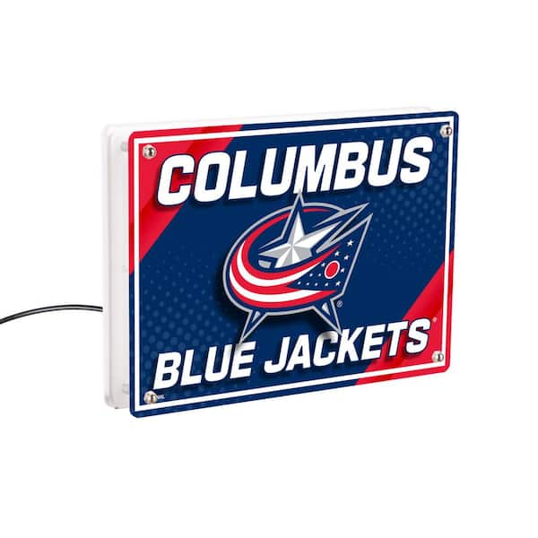 Evergreen Columbus Blue Jackets NHL Blue Rectangle Desklite LED Decor