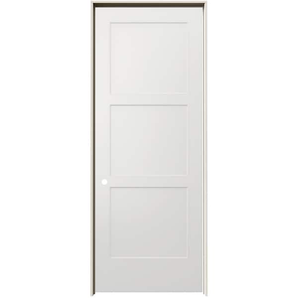 JELD-WEN 36 in. x 96 in. Birkdale White Paint Right-Hand Smooth Hollow Core Molded Composite Single Prehung Interior Door
