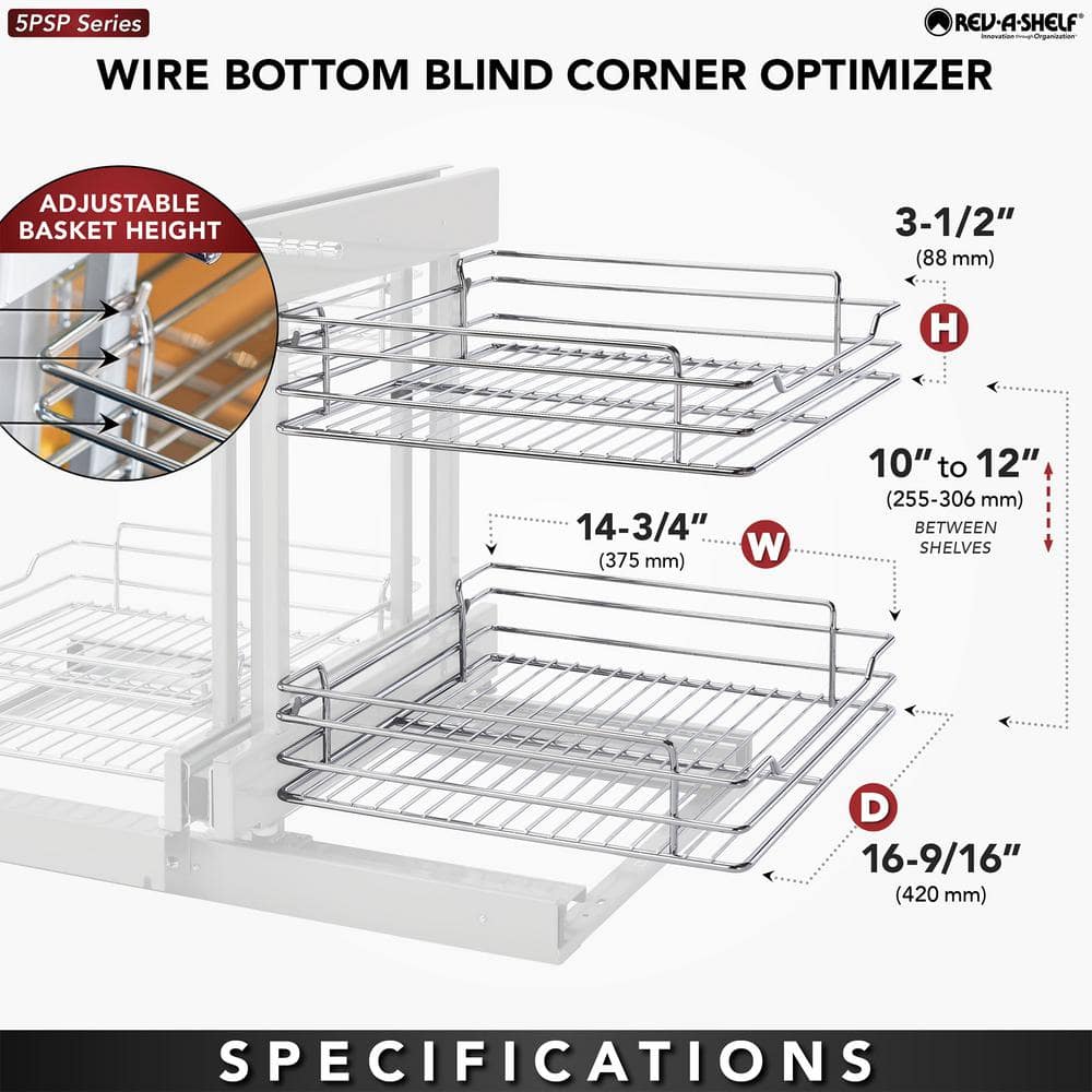 Silver Dual Tier Pullout Shelf Storage Organizer for Cabinets