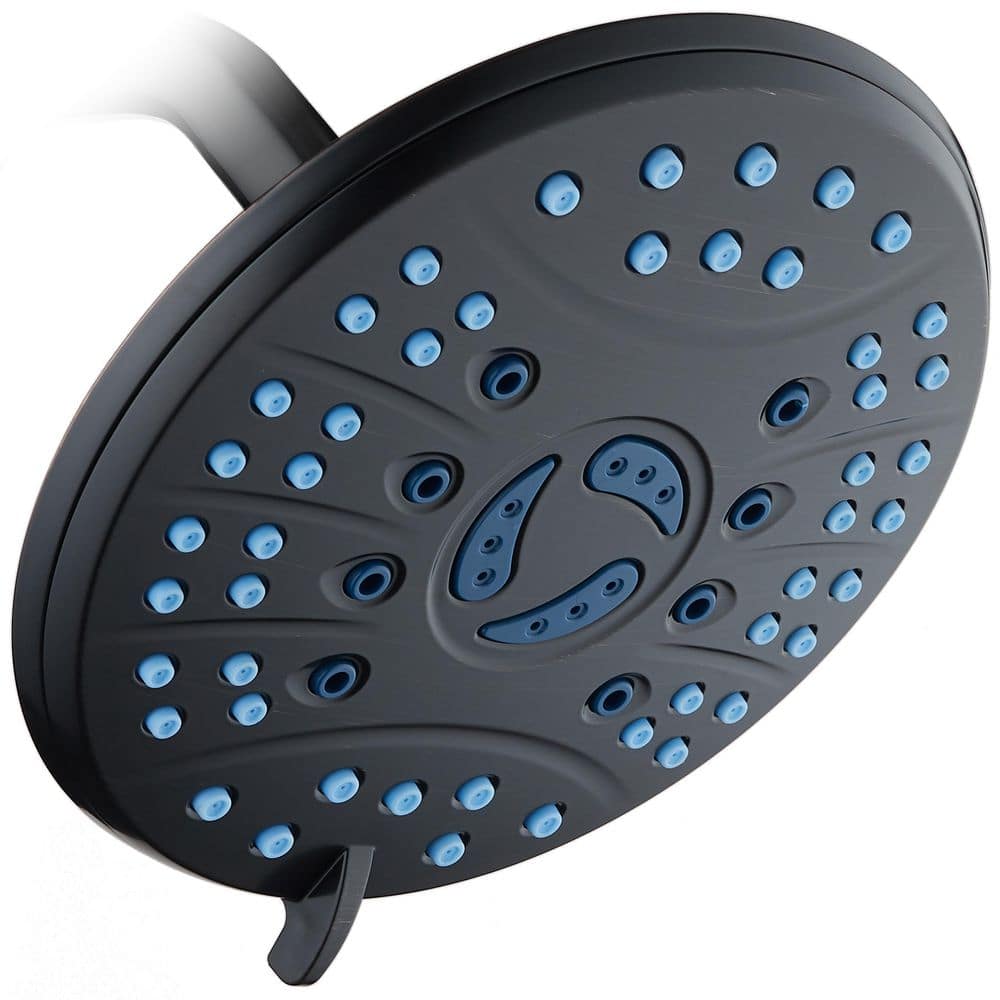 6-Spray Patterns 2.5 GPM Floe Rate Giant 7 in. Anti-Microbial Wall Mount Fi