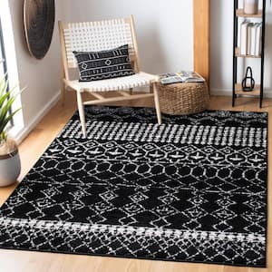 Tulum Black/Ivory 7 ft. x 7 ft. Square Moroccan Area Rug