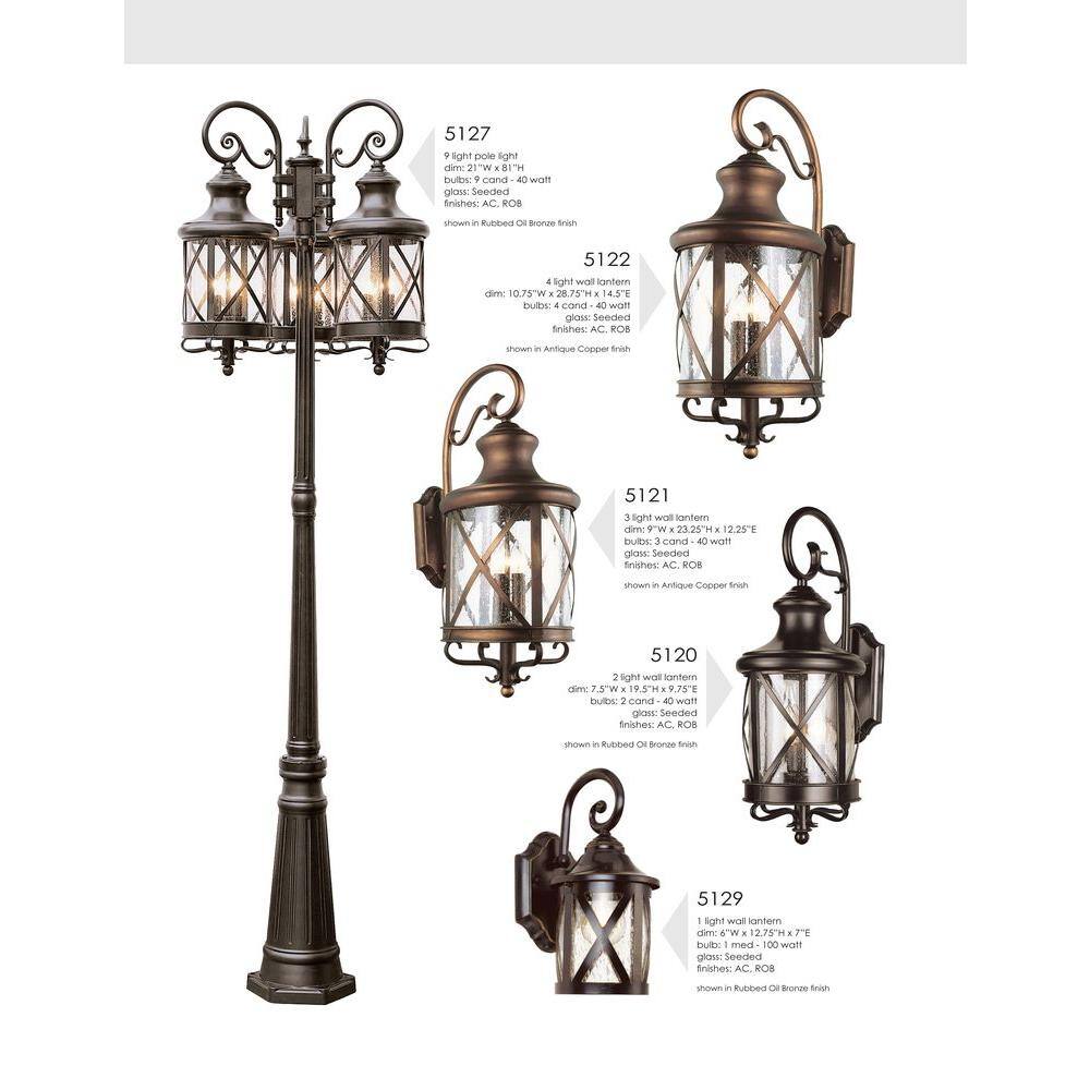 Tennessee 29-Inch Bronze Outdoor Wall Lantern with Bubbled Glass