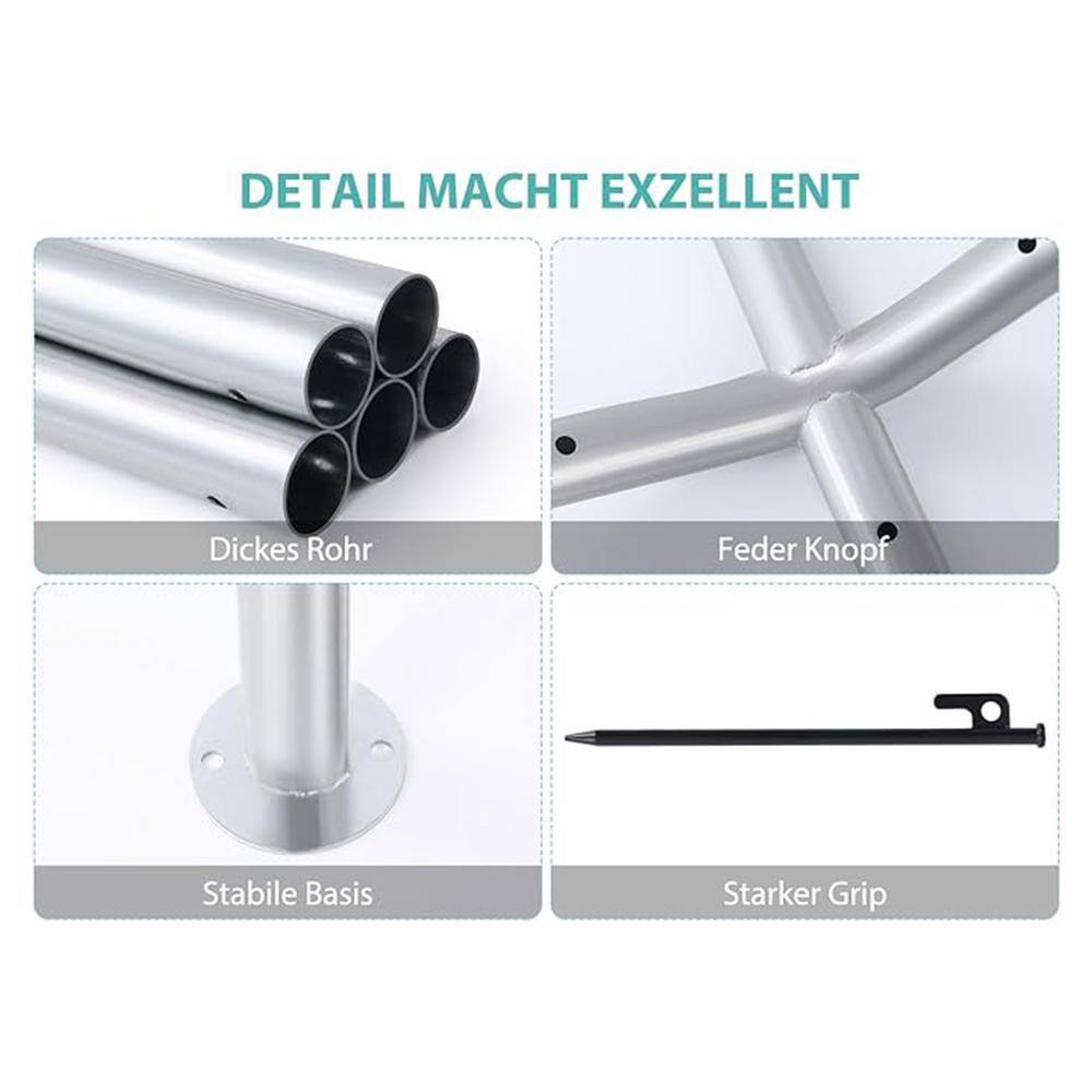 10' x 20' Gray Portable Metal Frame Carport Canopy