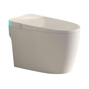 Elongated Smart Bidet Toilet 1.28 GPF in White with Auto Open/Close, Auto Flush, Heated Seat, and Voice Control