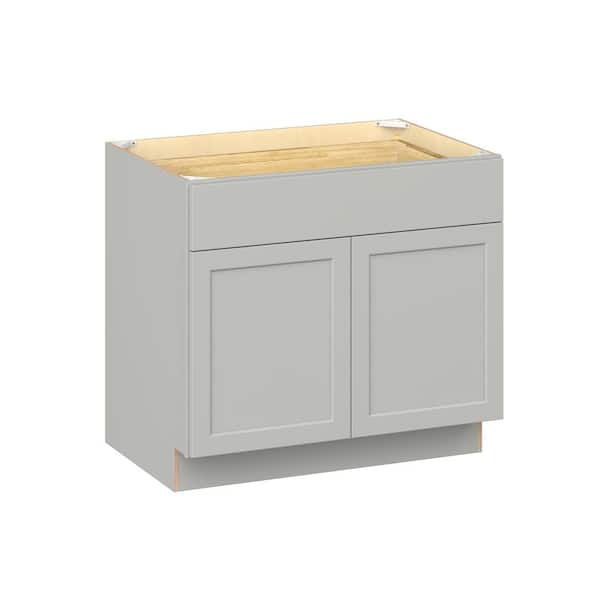 Emerson Whisper Gray ADA Base Ready to Assemble Kitchen Cabinet (36 in. W x 32.5 in. H x 24-in. D)
