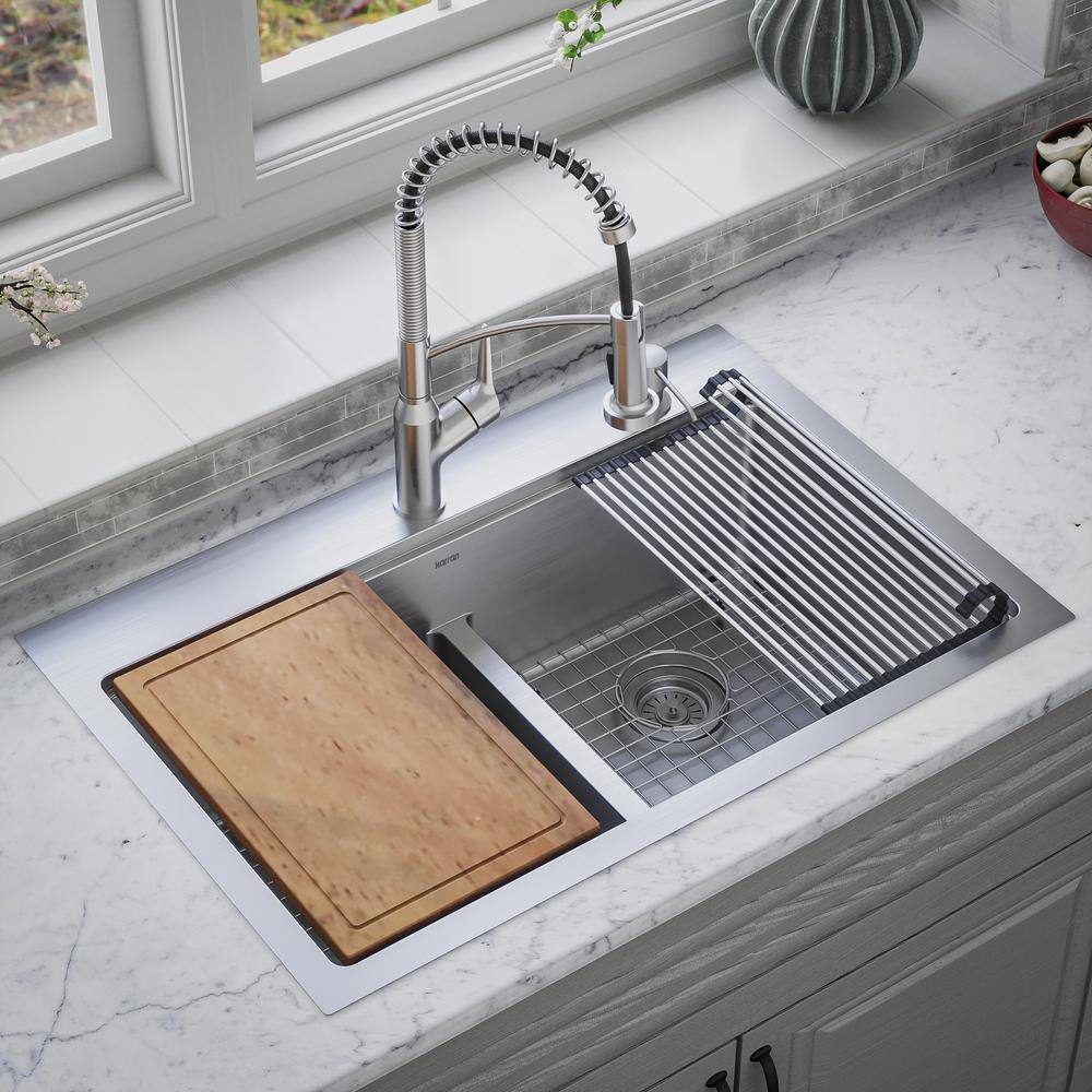 Elite 33'' Double Bowl Stainless Steel Kitchen Sink