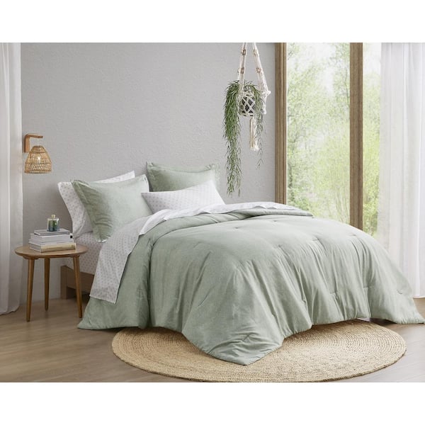 510 Design Camden 5-Piece Sage Green Microfiber Twin/Twin XL Comforter Set with Bed Sheets