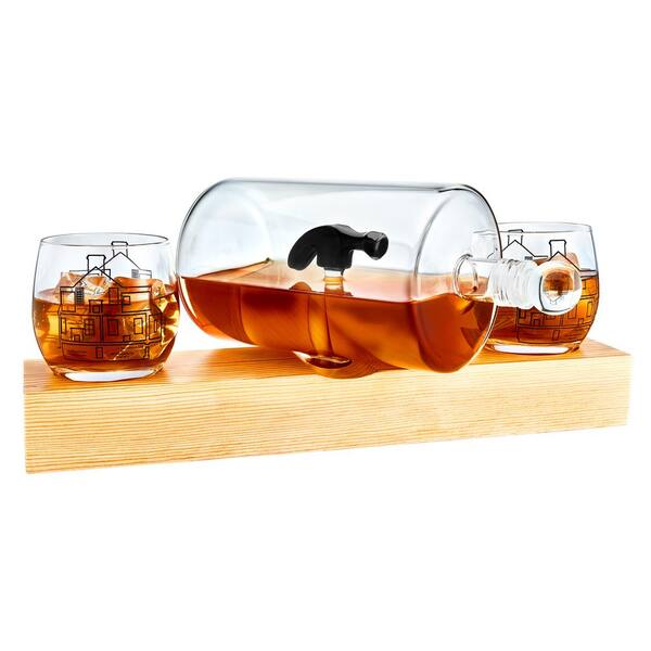 8 Ball Whiskey Decanter Set for Men With Whiskey Glass Set of 2. Liquo –  Krown Kitchen Official Online Store