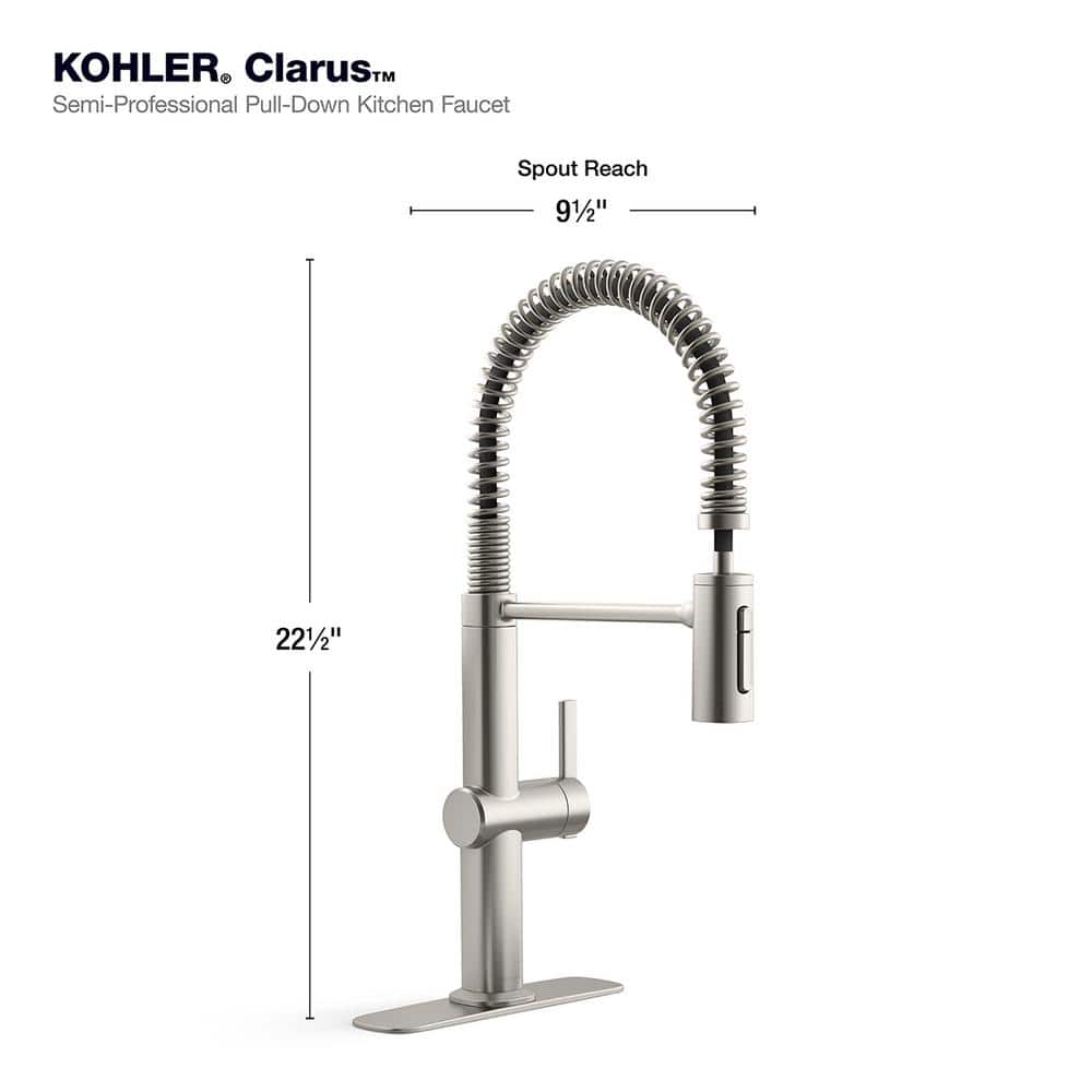 Stainless Steel Single Handle Pull Down Kitchen Faucet with Spray