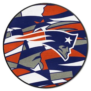 New England Patriots Patterned 2 ft. x 2 ft. XFIT Round Area Rug