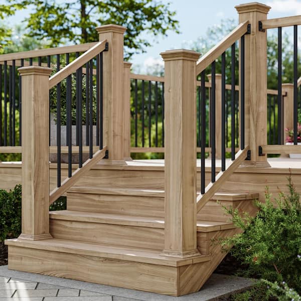 Deckorators 32 in. x .75 in. Textured Black Aluminum Square-Shaped Estate Baluster (100-Pack)