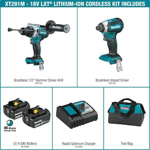 18V LXT Lithium-Ion Brushless Cordless 2-Piece Combo Kit 4.0Ah and 18V LXT Lithium-Ion Cordless Reciprocating Saw