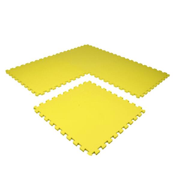 Meister X-Thick 1.5 Interlocking 10 Tiles Gym Floor Mat - Yellow