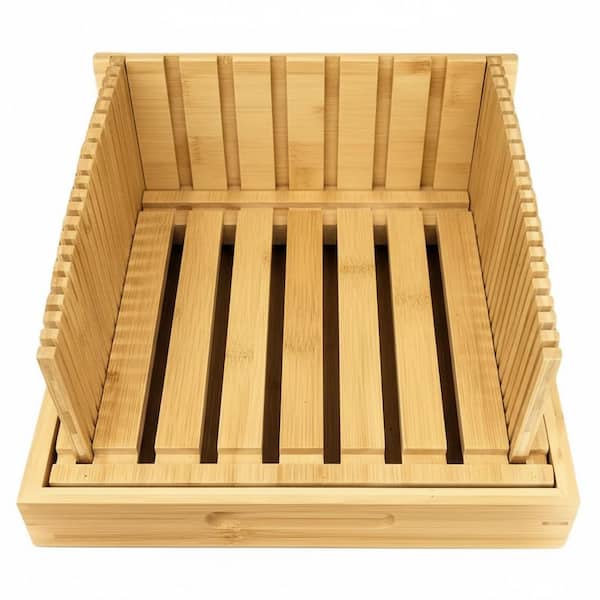 Wooden Bread Slicer for Sourdough Rounds and Homemade Bread, Adjustable Wide Slot, Set of 1