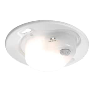 5 in. White Motion Sensing Switch Controlled Closet Utility Light LED Lamp Holder 650 Lumens 4000K Bright White