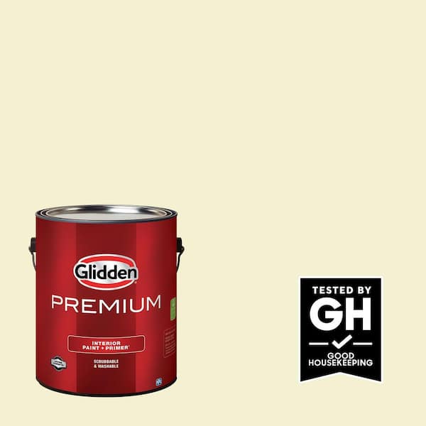 Glidden Premium 1 gal. PPG1108-1 Oyster Cracker Flat Interior Latex Paint