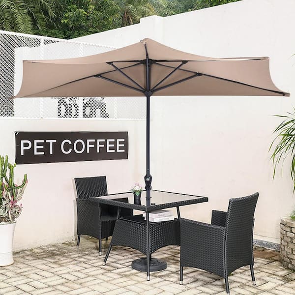 half umbrella patio set