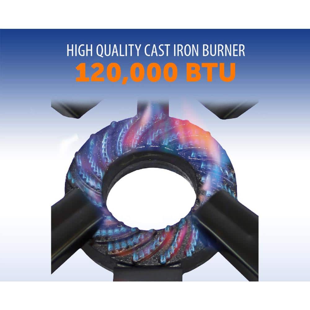 Heavy Duty Black Cast Iron Single Burner Gas Stove