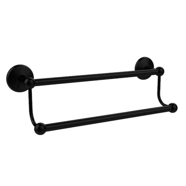 Allied Brass Prestige Monte Carlo Collection 18 in. Double Towel Bar in Matte Black