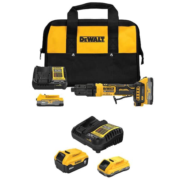 ATOMIC 20V MAX Lithium-Ion Cordless Die Grinder Kit with 5 Ah, 4 Ah and (2) XR 1.7 Ah Batteries, (2) Chargers and Kitbag