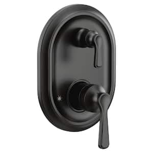 Traditional M-CORE 3-Series 2-Handle Shower Trim Kit with Integrated Transfer Valve in Matte Black (Valve not Included)