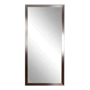 Oversized Silver Modern Mirror (64 in. H X 30 in. W)