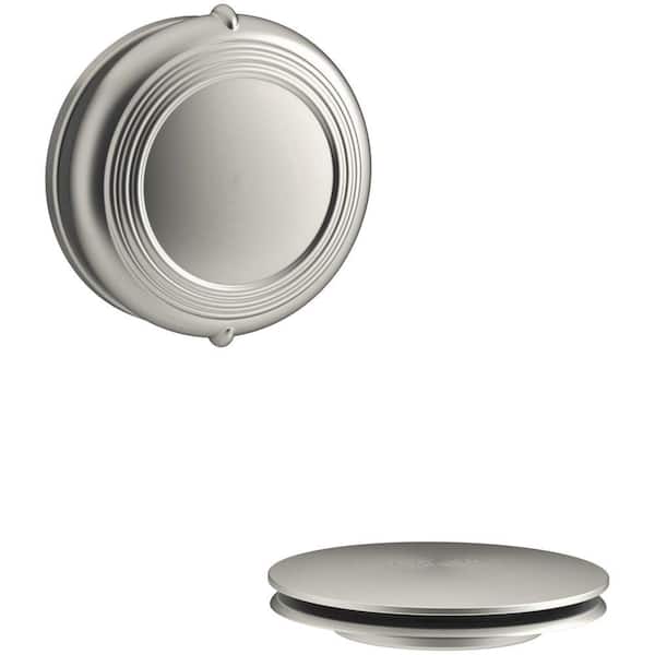 KOHLER PureFlo Rotary Turn Bath Drain Trim, Vibrant Brushed Nickel