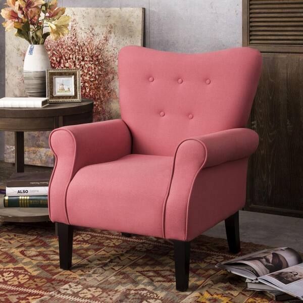 brick red accent chair