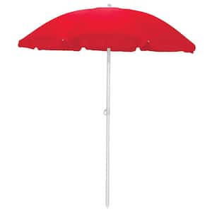 5.5 ft. Beach Patio Umbrella in Red