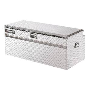 36.75 in Diamond Plate Aluminum Full Size Chest Truck Tool Box, Silver