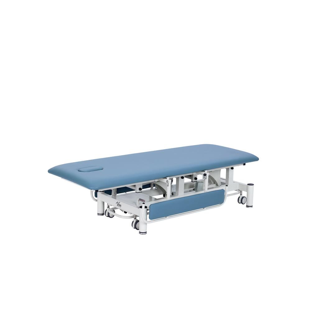 Industrial Rectangular Leather and Steel Adjustable Table