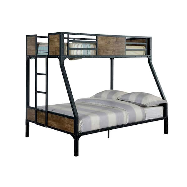 William's Home Furnishing Clapton Black Twin/Full Bunk Bed