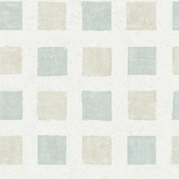 The Wallpaper Company 56 sq. ft. Pastel Contemporary Squares Wallpaper