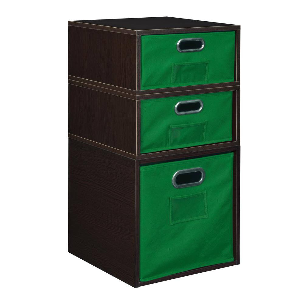 26 in. H x 13 in. W x 13 in. D Wood 3- Cube Organizer