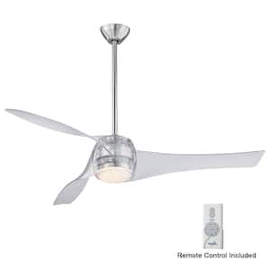 Artemis 58 in. Integrated LED Indoor Translucent Ceiling Fan with Light and Remote Control